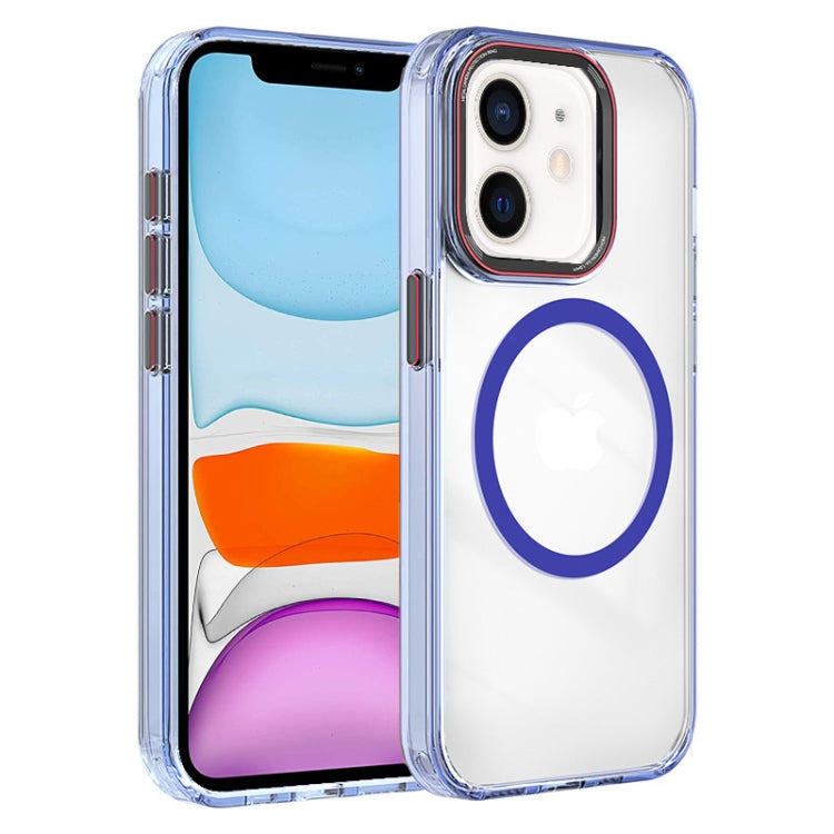 For iPhone 11 Crystal TPU Hybrid PC MagSafe Phone Case
