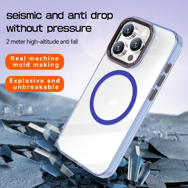 For iPhone 15 Pro Max Crystal TPU Hybrid PC MagSafe Phone Case