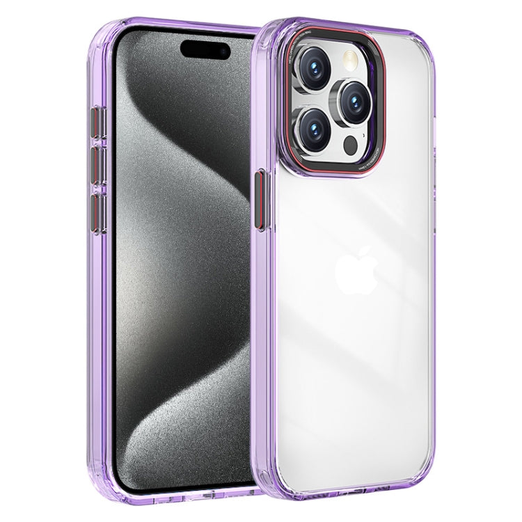 For iPhone 15 Pro Max Crystal TPU Hybrid PC Phone Case