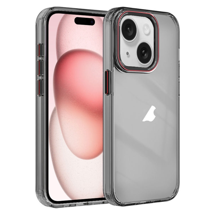 For iPhone 15 Plus Crystal TPU Hybrid PC Phone Case