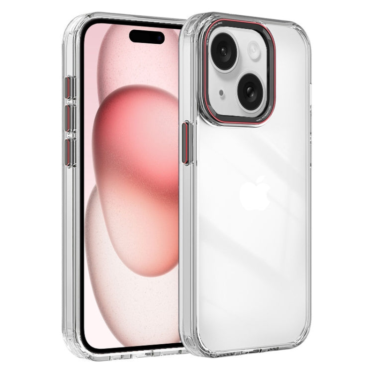 For iPhone 15 Plus Crystal TPU Hybrid PC Phone Case