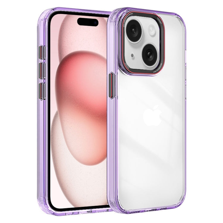 For iPhone 15 Crystal TPU Hybrid PC Phone Case