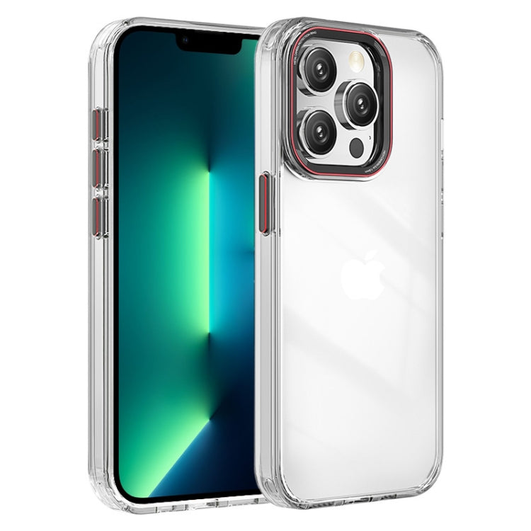 For iPhone 13 Pro Max Crystal TPU Hybrid PC Phone Case