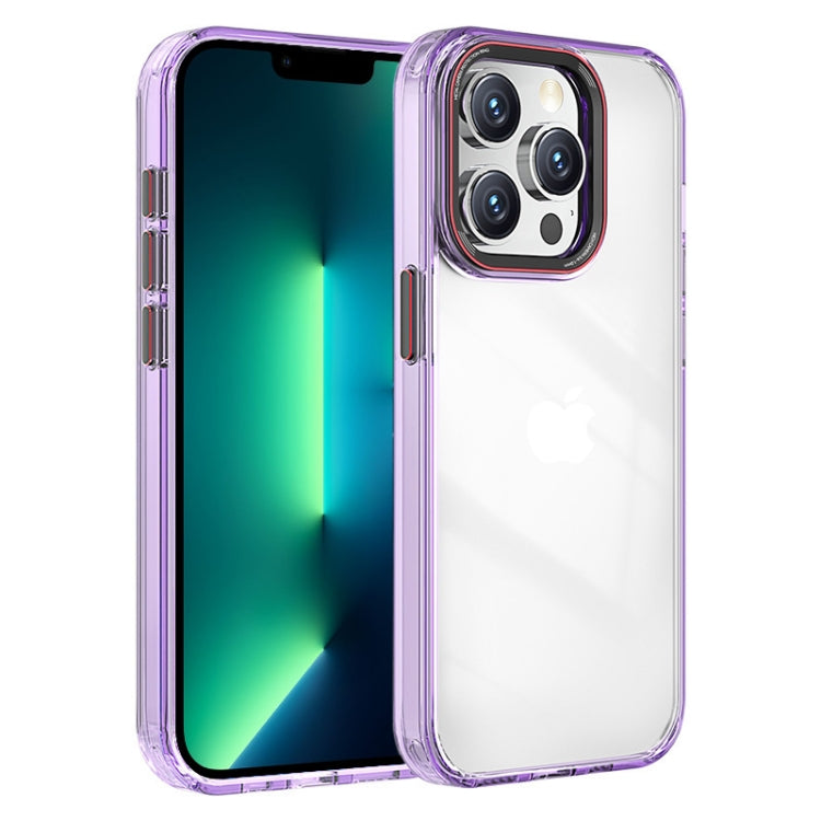 For iPhone 13 Pro Max Crystal TPU Hybrid PC Phone Case