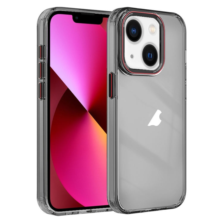 For iPhone 13 Crystal TPU Hybrid PC Phone Case