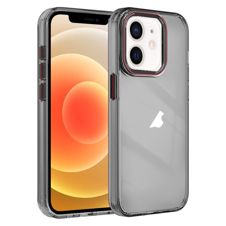 For iPhone 12 Crystal TPU Hybrid PC Phone Case