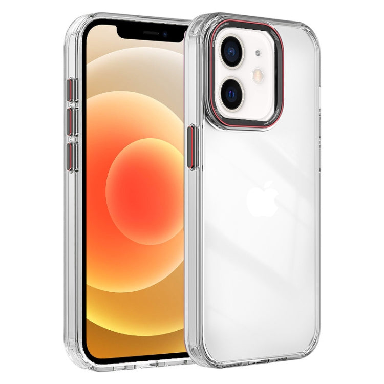 For iPhone 12 Crystal TPU Hybrid PC Phone Case