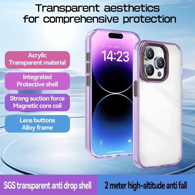 For iPhone 14 Plus Crystal TPU Hybrid PC Phone Case