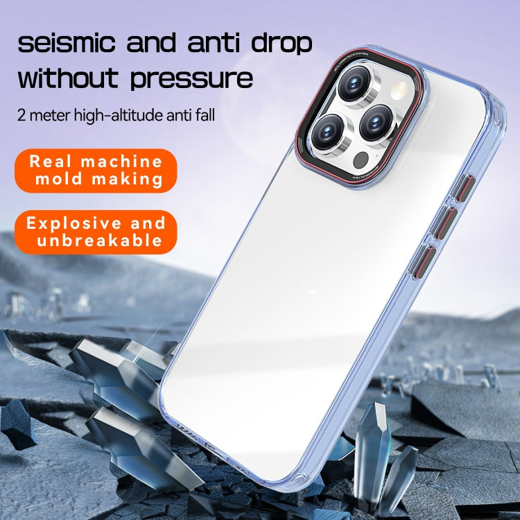 For iPhone 15 Pro Crystal TPU Hybrid PC Phone Case