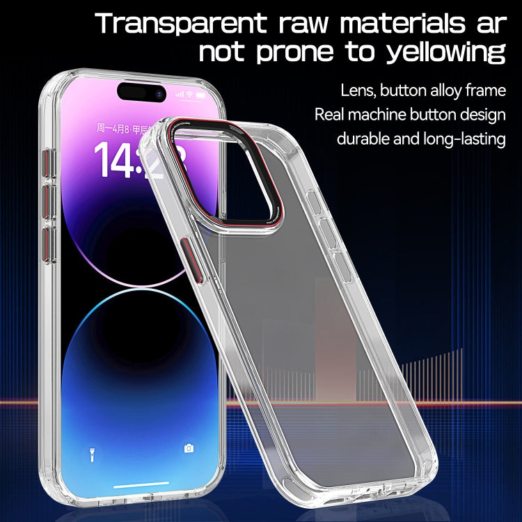 For iPhone 14 Plus Crystal TPU Hybrid PC Phone Case