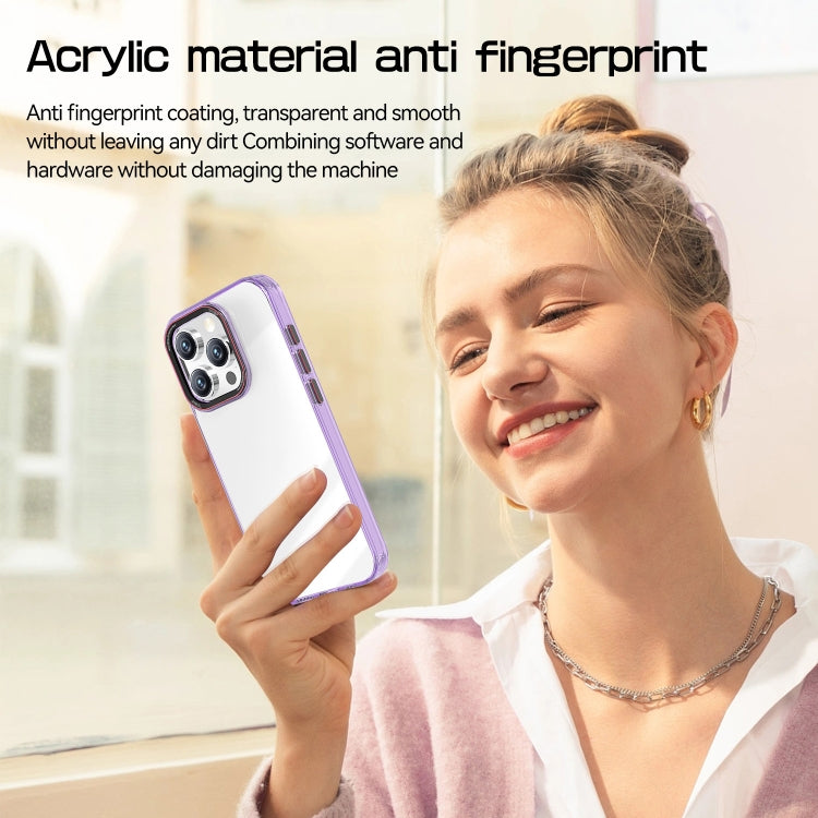 For iPhone 14 Plus Crystal TPU Hybrid PC Phone Case