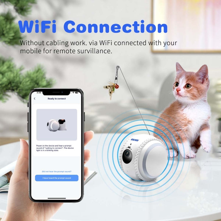 ESCAM QF011 2MP Smart Pet Robot Camera with Night Vision & APP Remote Control - EU Plug