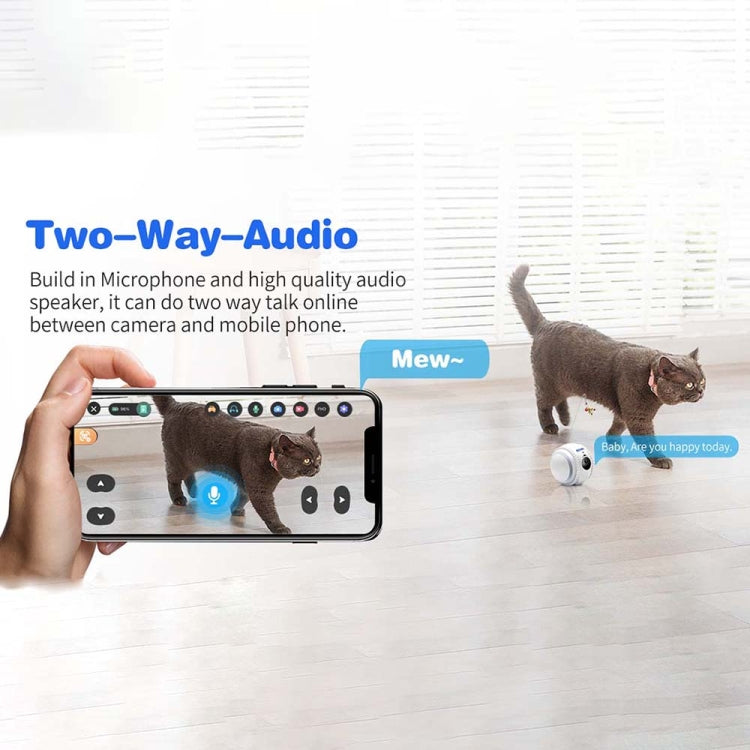 ESCAM QF011 2MP Smart Pet Robot Camera with Night Vision & APP Remote Control - EU Plug