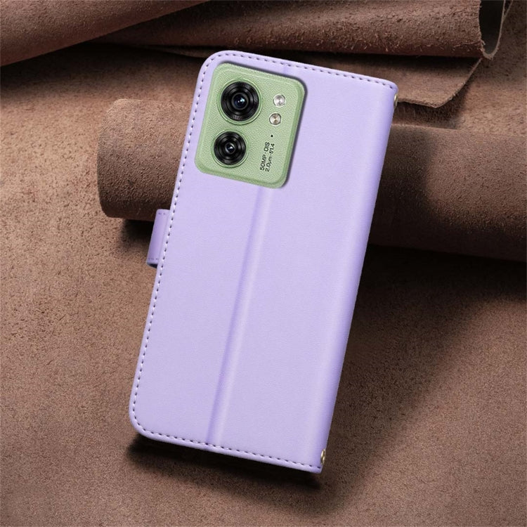 For Motorola Edge 40 5G Square Texture Leather Phone Case