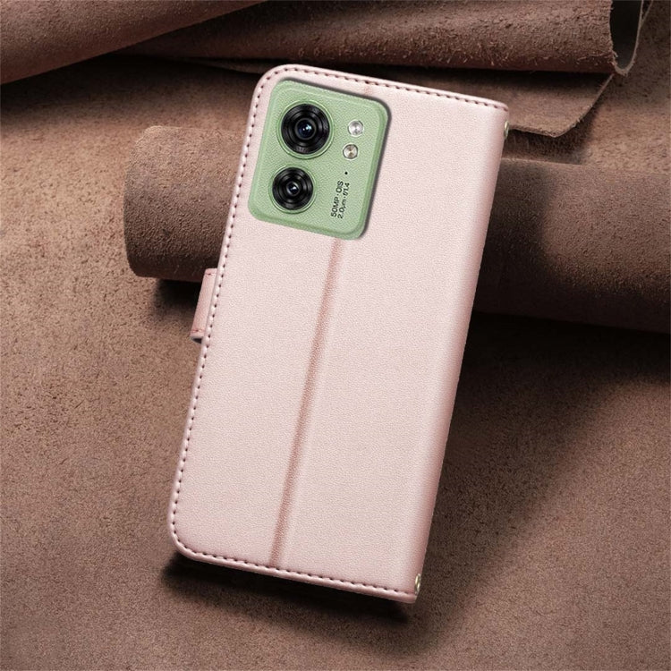 For Motorola Edge 40 5G Square Texture Leather Phone Case