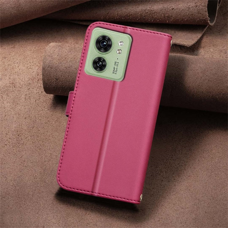For Motorola Edge 40 5G Square Texture Leather Phone Case