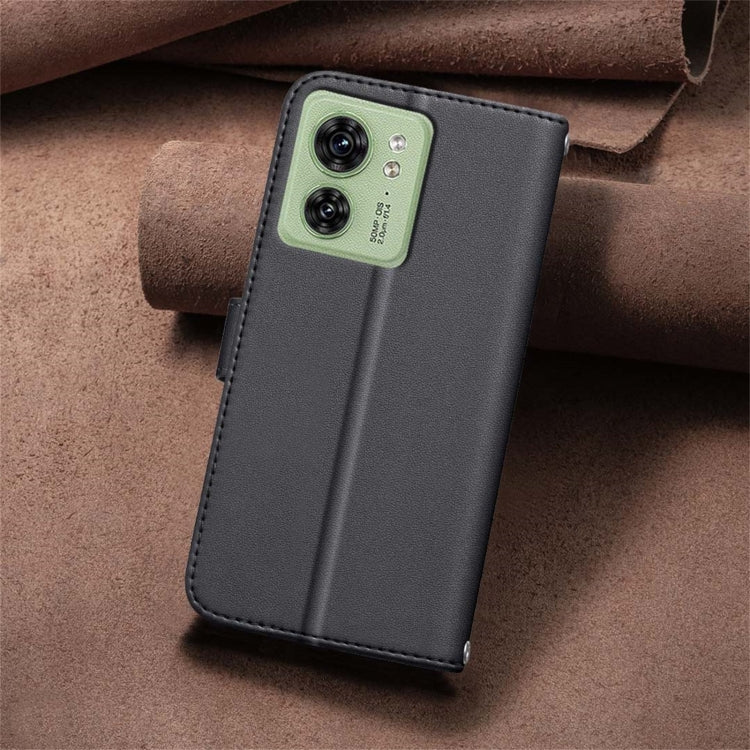 For Motorola Edge 40 5G Square Texture Leather Phone Case