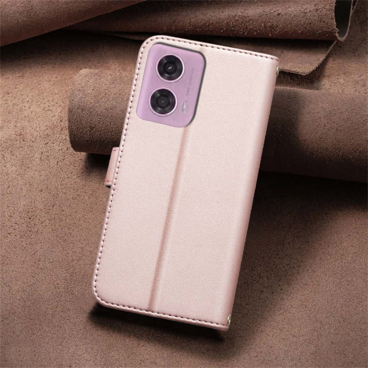 For Motorola Moto G04 / G24 / E14 Square Texture Leather Phone Case