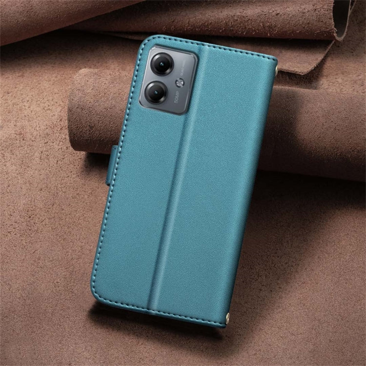 For Motorola Moto G14 4G / G54 5G EU Version Square Texture Leather Phone Case