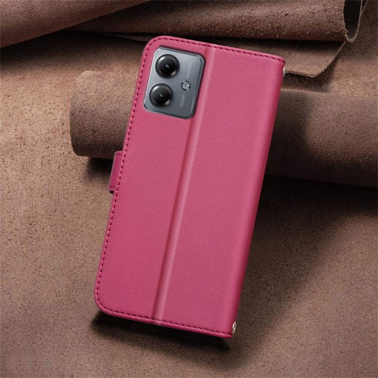 For Motorola Moto G14 4G / G54 5G EU Version Square Texture Leather Phone Case
