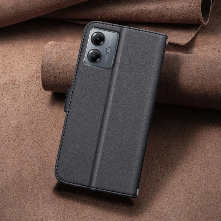 For Motorola Moto G14 4G / G54 5G EU Version Square Texture Leather Phone Case
