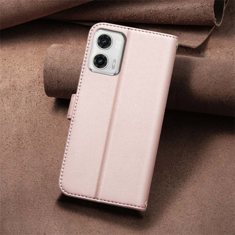 For Motorola Moto G73 5G Square Texture Leather Phone Case