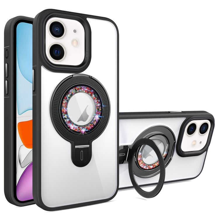 For iPhone 11 MagSafe Flip Holder Full Coverage TPU+PC Clear Phone Case