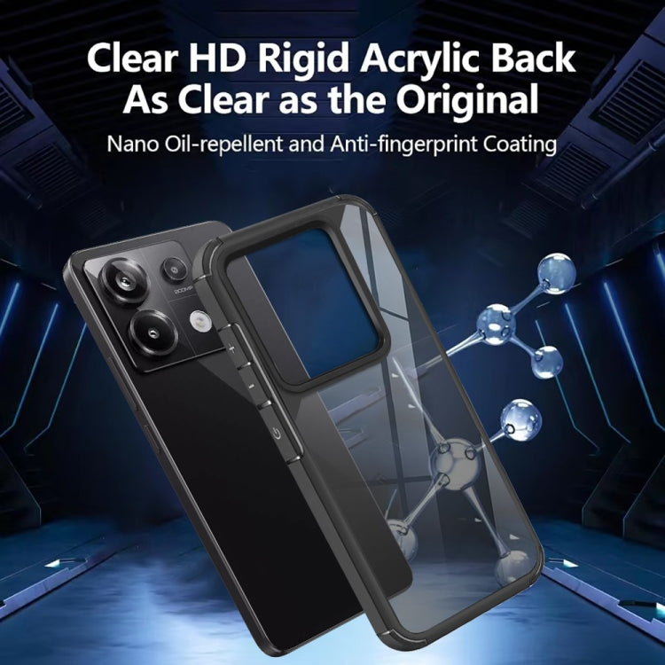 For Redmi Note 13 Pro 5G Global Acrylic+TPU Transparent Shockproof Phone Case - Black