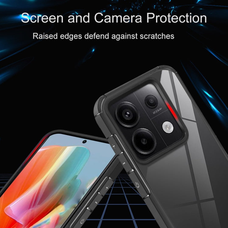 For Redmi Note 13 Pro 5G Global Acrylic+TPU Transparent Shockproof Phone Case - Black