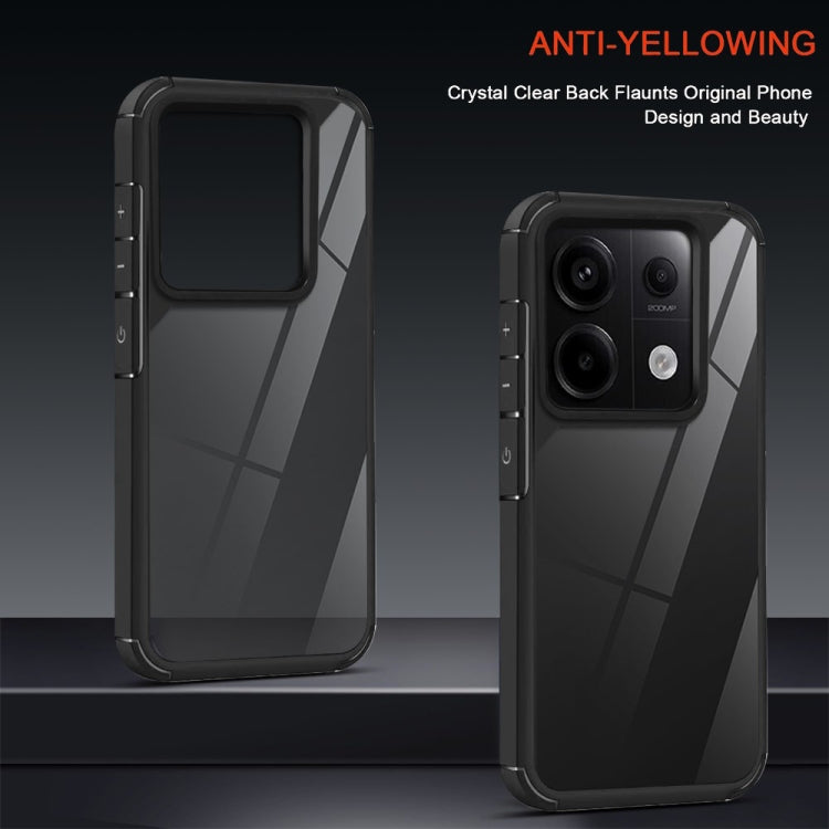 For Redmi Note 13 Pro 5G Global Acrylic+TPU Transparent Shockproof Phone Case - Black