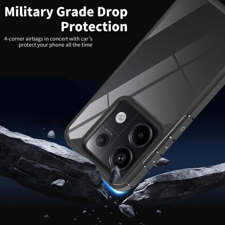 For Redmi Note 13 Pro 5G Global Acrylic+TPU Transparent Shockproof Phone Case - Black