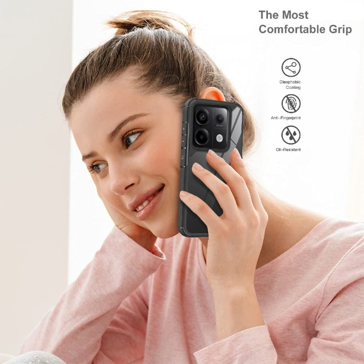 For Redmi Note 13 Pro 5G Global Acrylic+TPU Transparent Shockproof Phone Case - Black