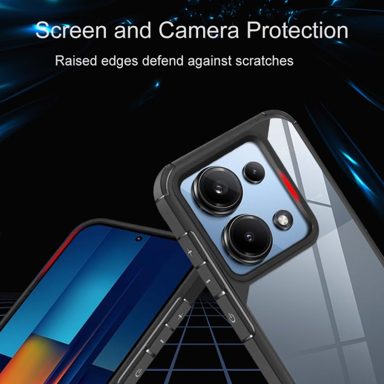 For Redmi Note 13 Pro 4G Acrylic+TPU Transparent Shockproof Phone Case - Black