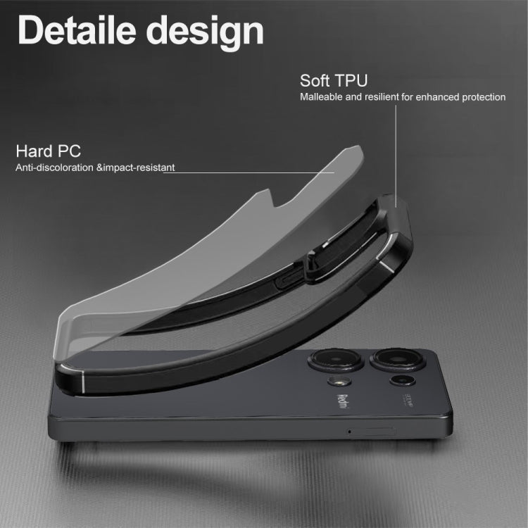 For Redmi Note 13 Pro 4G Acrylic+TPU Transparent Shockproof Phone Case - Black