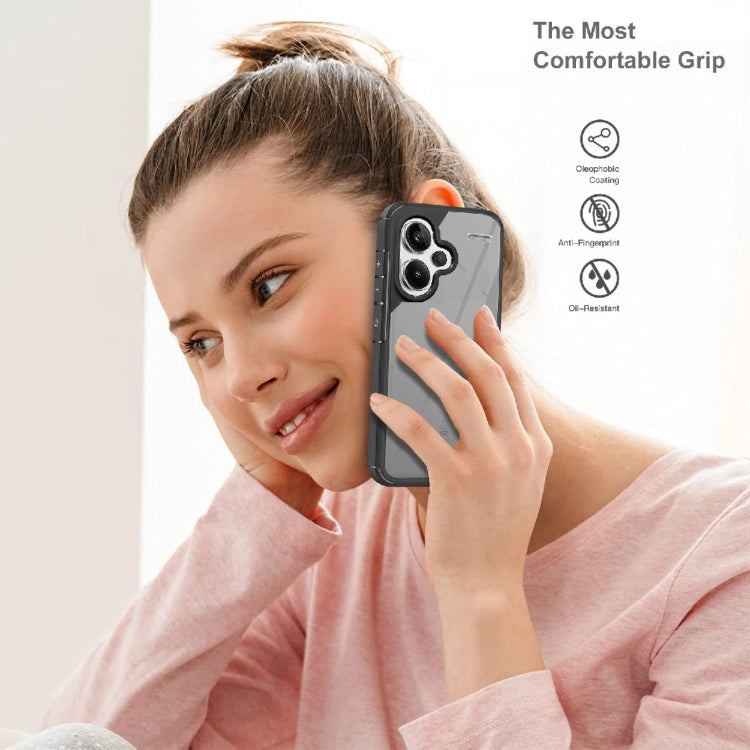 For Redmi Note 13 Pro+ 5G Acrylic+TPU Transparent Shockproof Phone Case - Black