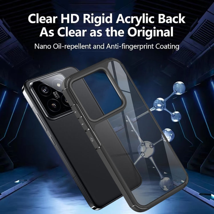 For Redmi Note 10 Pro 4G Acrylic+TPU Transparent Shockproof Phone Case - Black