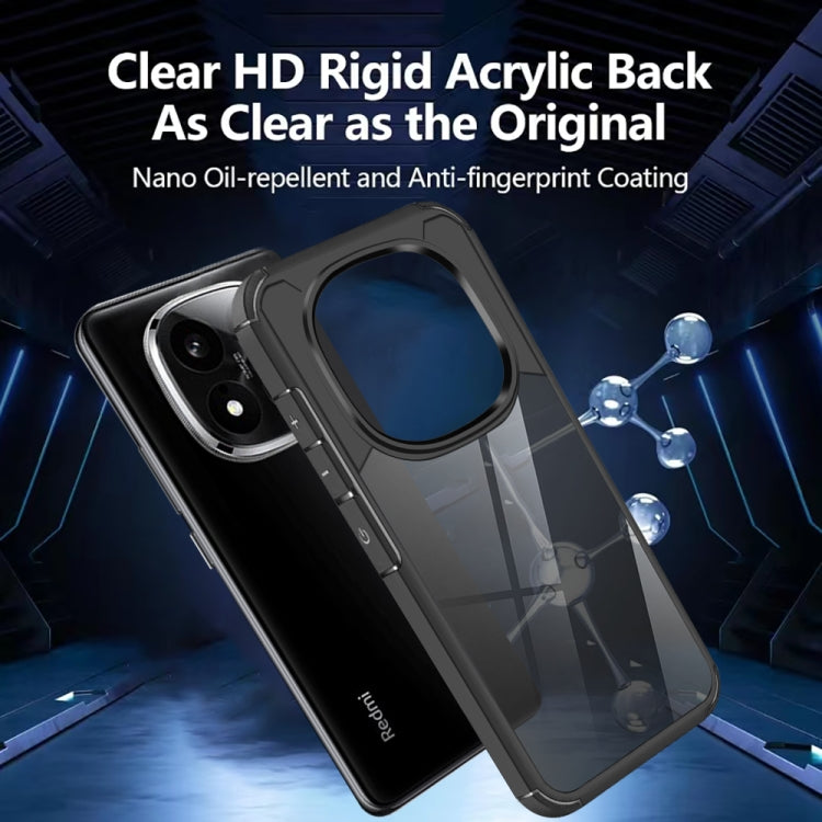 For Redmi Note 14 Pro 5G Acrylic+TPU Transparent Shockproof Phone Case - Black