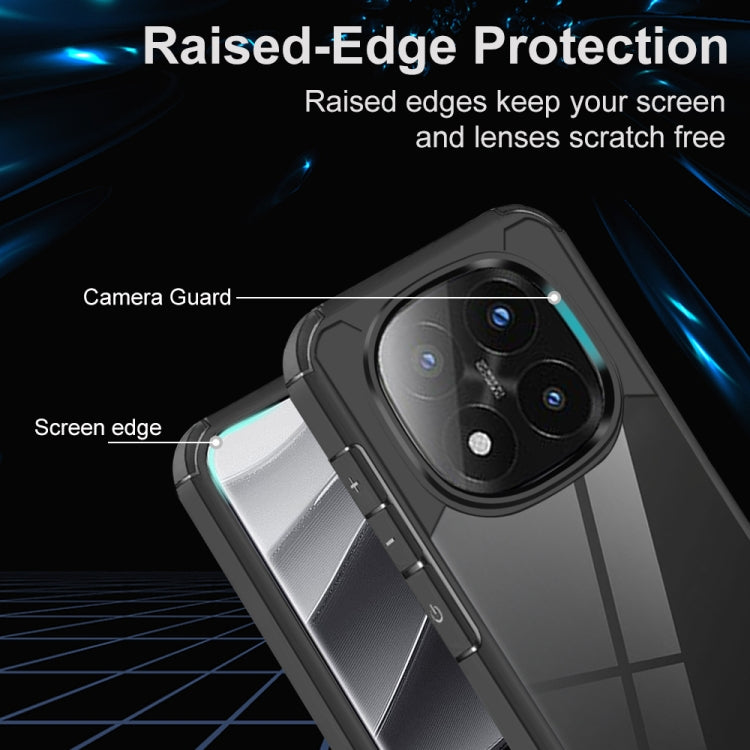 For Redmi Note 14 Pro 5G Acrylic+TPU Transparent Shockproof Phone Case - Black