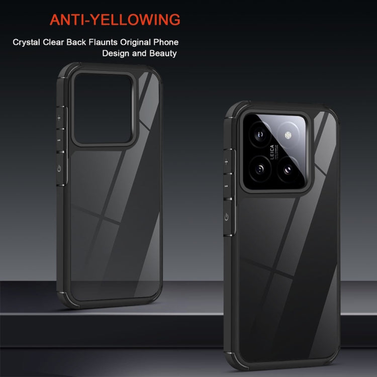 For Xiaomi 14 Acrylic+TPU Transparent Shockproof Phone Case - Black