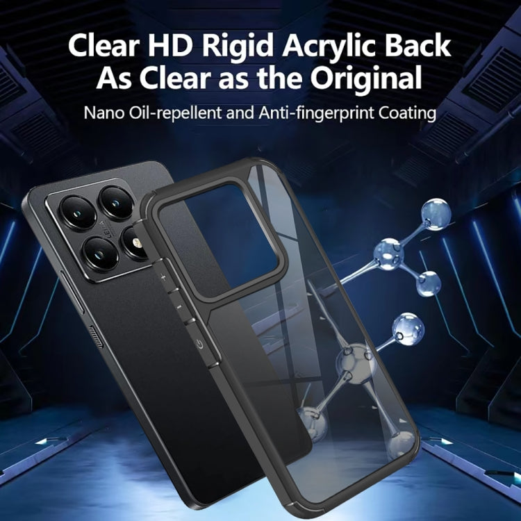 For Xiaomi 14T Acrylic+TPU Transparent Shockproof Phone Case - Black