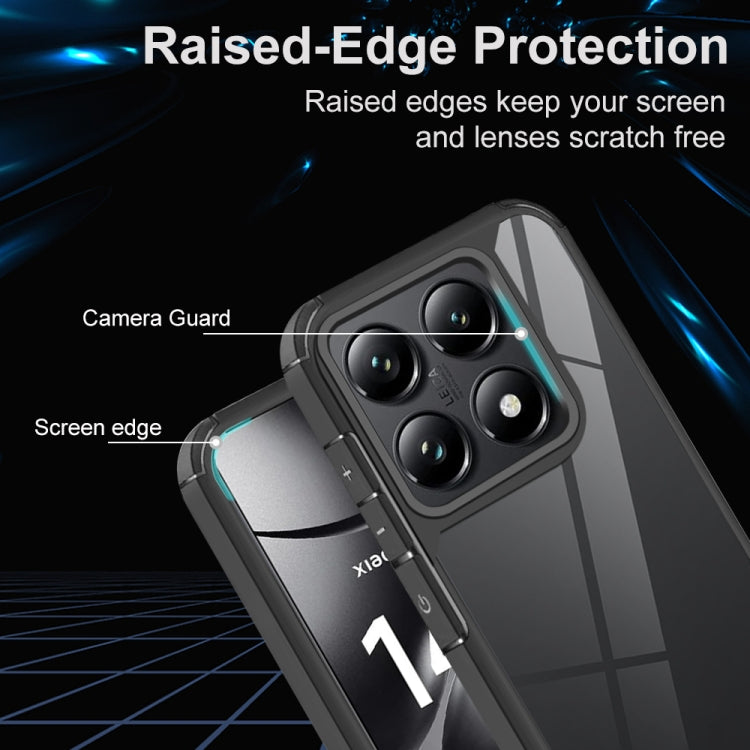 For Xiaomi 14T Acrylic+TPU Transparent Shockproof Phone Case - Black
