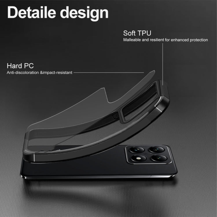 For Xiaomi 14T Acrylic+TPU Transparent Shockproof Phone Case - Black