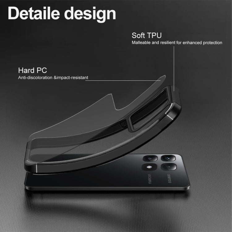 For Xiaomi 14T Pro Acrylic+TPU Transparent Shockproof Phone Case - Black