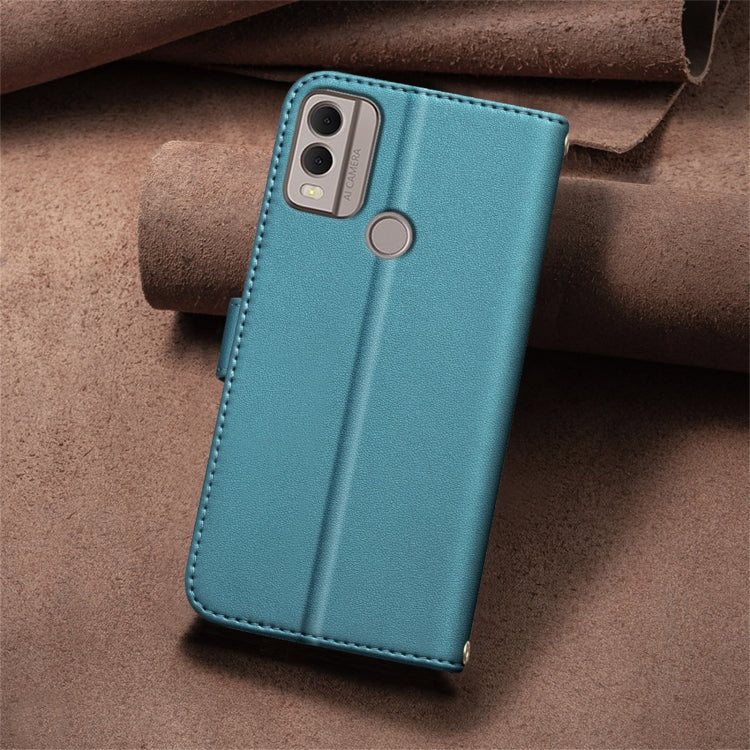 For Nokia C22 Square Texture Leather Phone Case