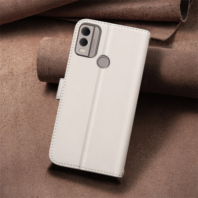 For Nokia C22 Square Texture Leather Phone Case
