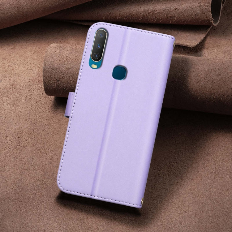 For vivo Y11 / Y15 / Y12 / Y17 Square Texture Leather Phone Case