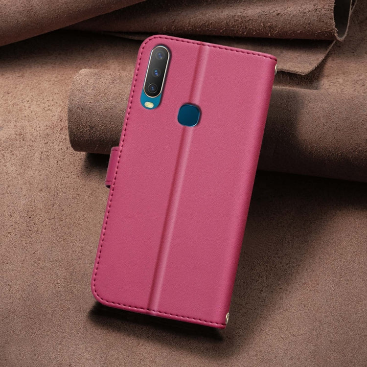 For vivo Y11 / Y15 / Y12 / Y17 Square Texture Leather Phone Case