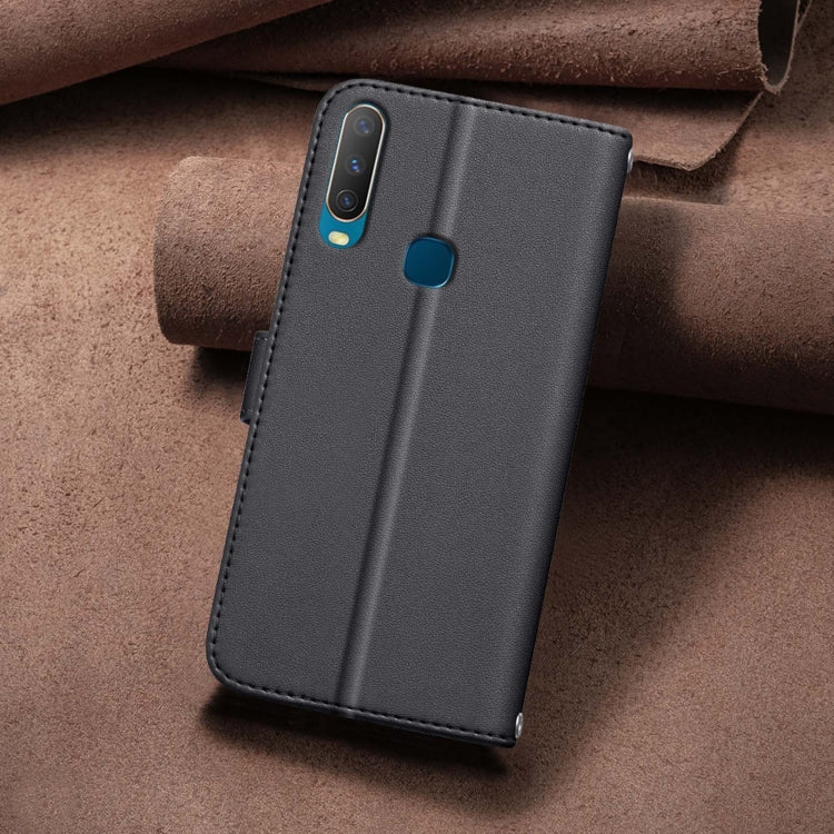 For vivo Y11 / Y15 / Y12 / Y17 Square Texture Leather Phone Case