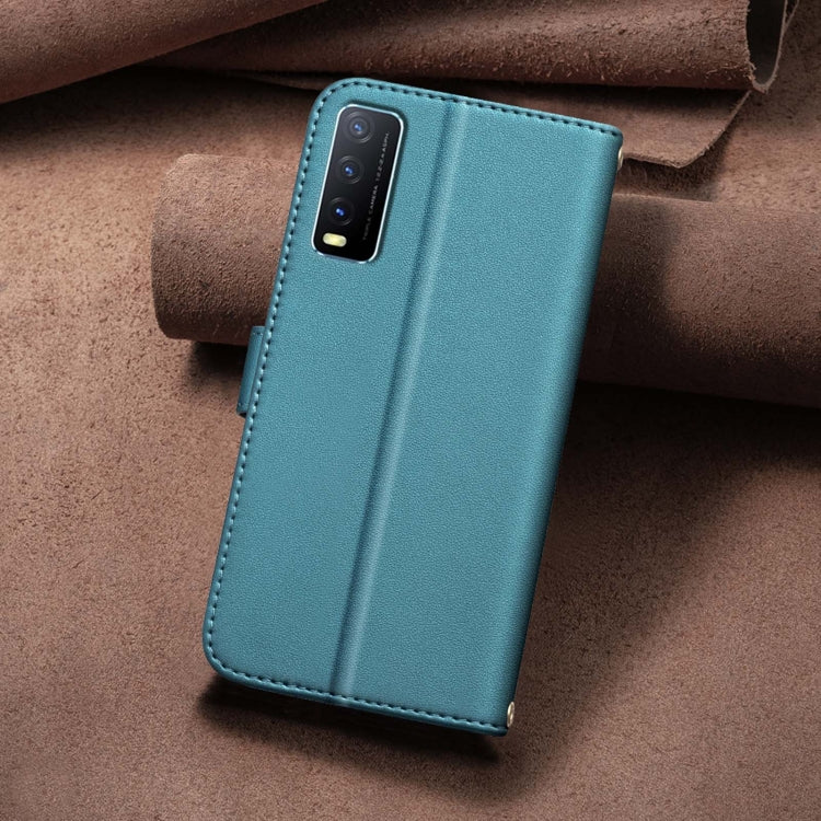 For vivo Y20 Square Texture Leather Phone Case