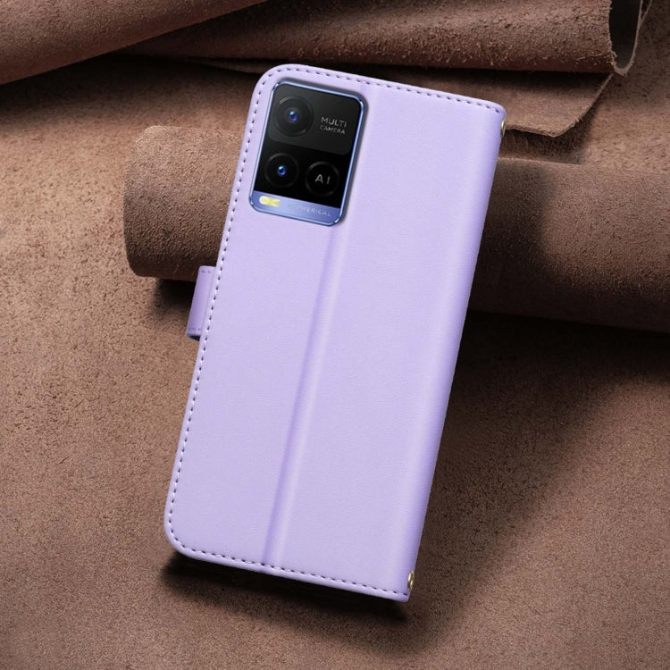 For vivo Y21 / Y21s / Y33s Square Texture Leather Phone Case